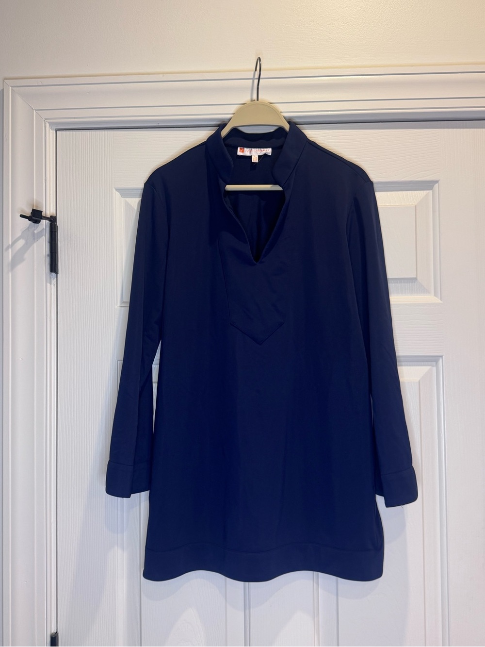 Jude Conally Chris Top Navy Blue Long-Sleeve V-Neck Tunic Top Women’s large